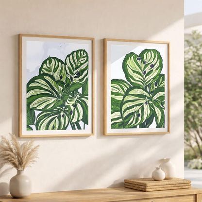 Set of 2 wall art paintings for living room & wall painting for bedroom wall decor - (10x13 Inch framed poster, Paintings for home decor)