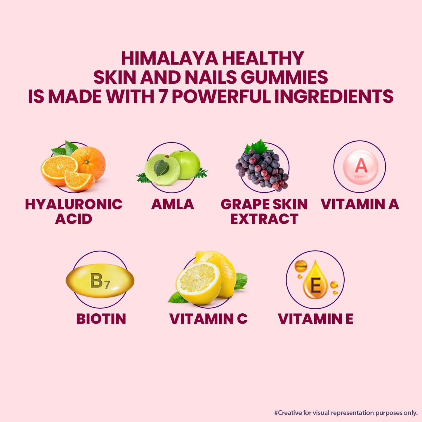 Himalaya Skin & Nail Health Gummies | Pack of 30 | For Healthy, Glowing, Youthful Skin & Nails | With 5 essential Vitamins|Gelatin-free Fruit based Gummies | 100% Vegetarian