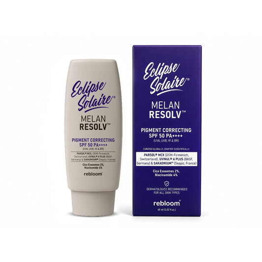 Eclipse Solaire MelanResolv Pigment Correcting SPF 50 PA++++ (UVA,UVB,IR & BR) |No White Cast| Non-greasy|All Skin Types 60ml