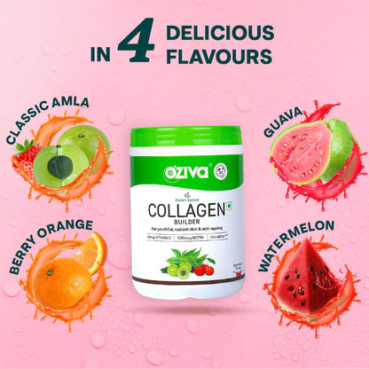 OZiva Vegan Collagen with Biotin & Vitamin C For Brighter & Youthful Skin|Collagen Supplement For Women & Men|Plant Based Collagen Powder| Vegan (Pack of 1),1 count,200 grams