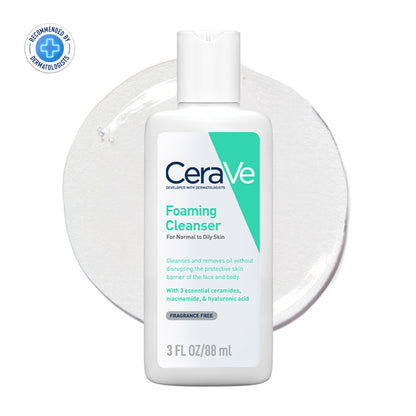 CeraVe Foaming Cleanser bottle on a white background