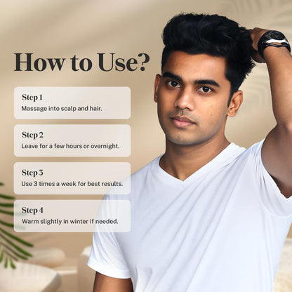 Hair Oil for Hair Fall Control, Frizz Control,Hair Growth & Dandruff Relief with Hibiscus, Curry Leaves and Rosemary | Lightweight & Non-Sticky - 100ml