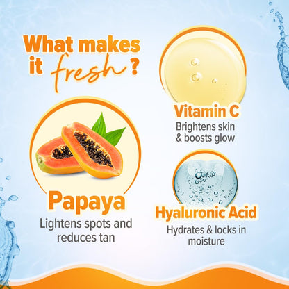 Aqualogica Glow+ Oil-Free Moisturizer with Papaya & Vitamin C| Moisturizes to Enhance Glow & Texture | Controls Excess Oil | 100g