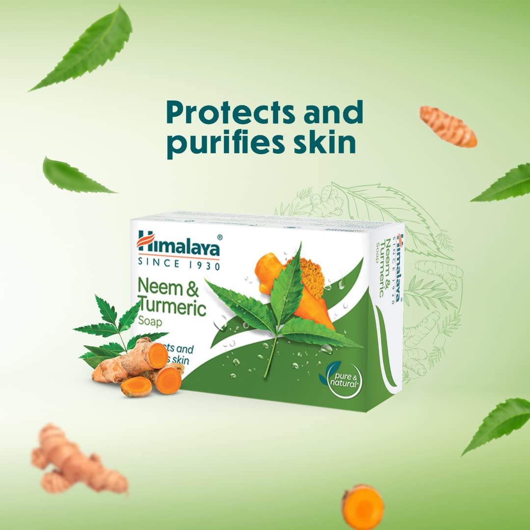 Himalaya Herbals Neem and Turmeric Soap, 125gm (Pack of 4) with Value Pack Save Rs.20