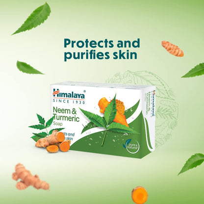 Himalaya Herbals Neem and Turmeric Soap, 125gm (Pack of 4) with Value Pack Save Rs.20