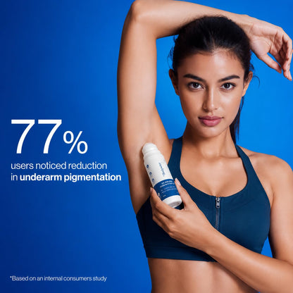 Be Bodywise 6% AHA BHA Underarm Roll On 75ml | 4% Lactic Acid, 1% Mandelic Acid, 1% Salicylic Acid | Controls Odour & Reduces Pigmentation for even tone skin | 0% Alcohol & 0% Aluminium | Aqua Fragrance