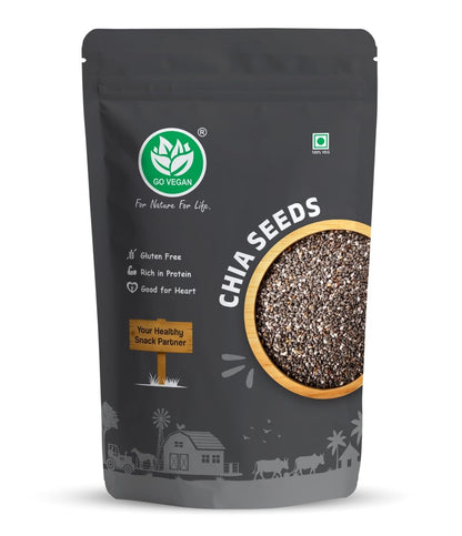 Go Vegan Seeds Combo – Chia, Flax, Sunflower & Pumpkin Seeds -250gm Each | High Fiber & Protein | Plant-Based, Vegan, Keto-Friendly | Resealable Packs – 4 x 250g