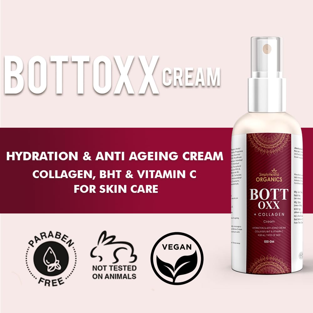 Simply Herbal Collagen Face Cream, Anti-Ageing Skincare with Natural Ingredients, Reduces Fine Lines and Wrinkles