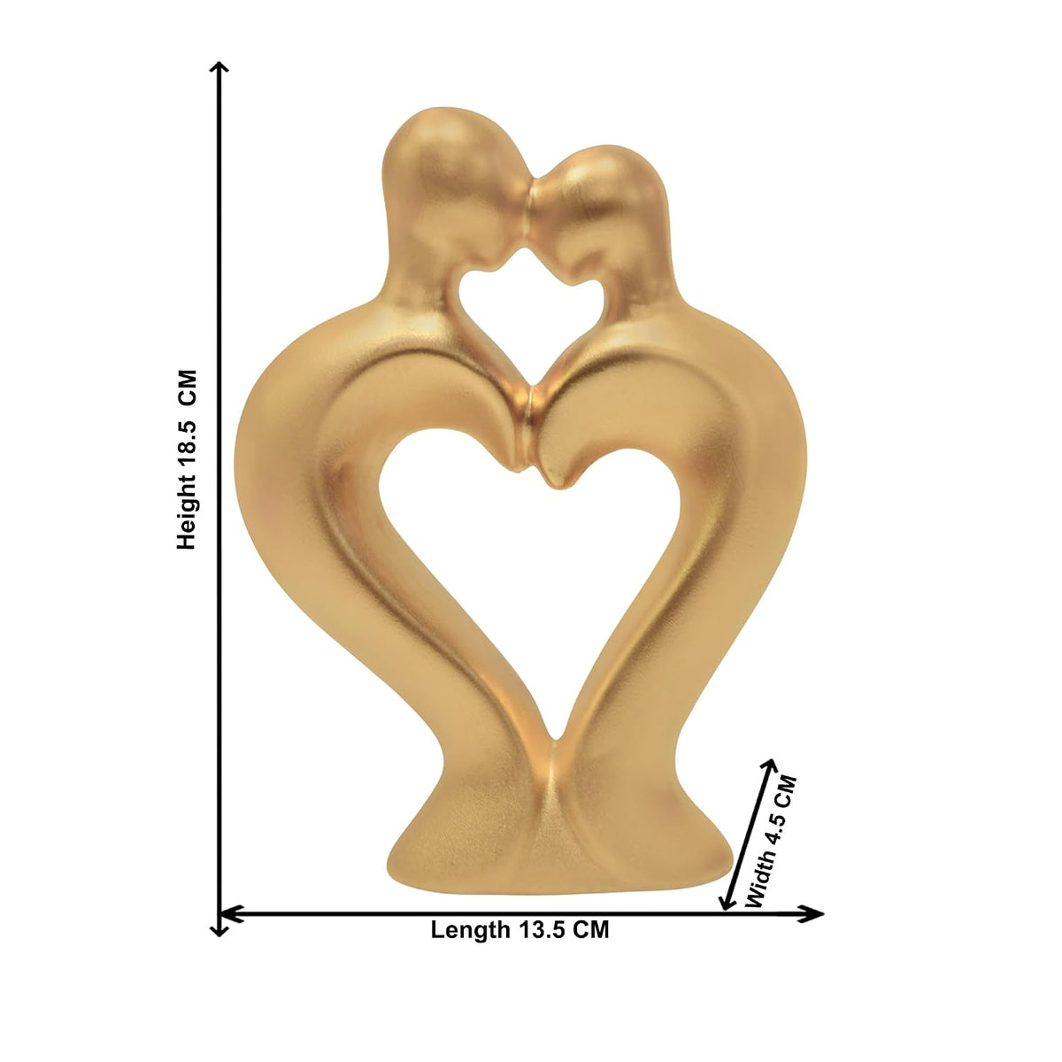 Love Couple Showpiece Gifts for Girlfriend Boyfriend, Heart Shape Couple Gift for Husband Wife, Home Decoration Items for Living Room, Anniversary Wedding Gifts, Valentine's Day Gifts