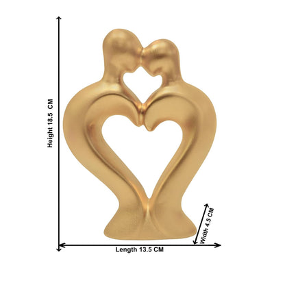 Love Couple Showpiece Gifts for Girlfriend Boyfriend, Heart Shape Couple Gift for Husband Wife, Home Decoration Items for Living Room, Anniversary Wedding Gifts, Valentine's Day Gifts