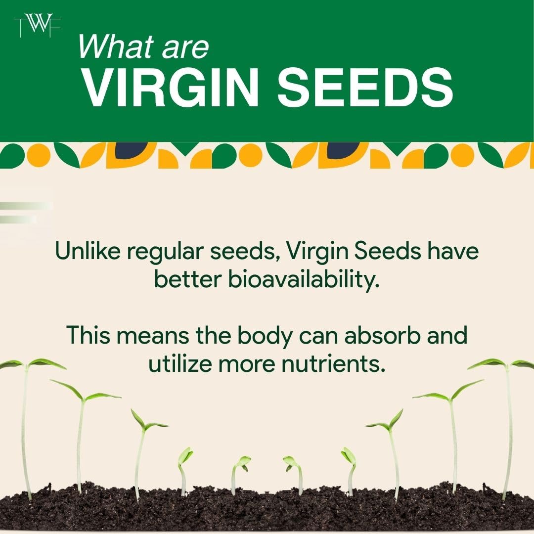 TWF Virgin Sunflower Seeds | AAA Grade Seeds for Eating | Rich in Dietary Fibre & Protein | Snack for Weight Management & Immunity | Diet Food | Non GMO | Resealable Pack | Unroasted | Unsalted | Highest Natural Potency