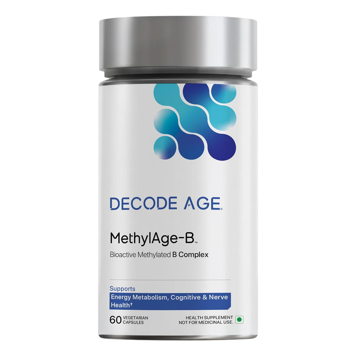 Decode Age Methylated Vitamin B-Complex Supplement Methylated Formula, B-Complex Vitamins, Advanced Absorption, Daily Supplement, Men & Women