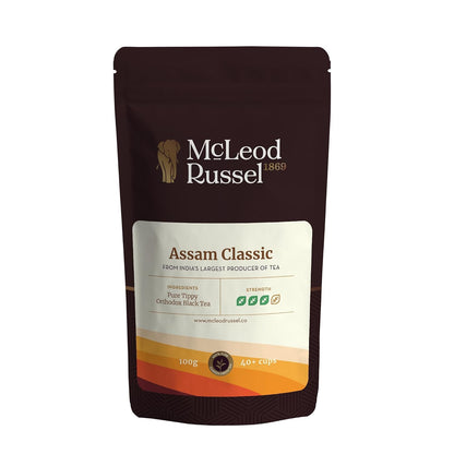 McLEOD RUSSEL 1869 - Assam Classic | 100G | Orthodox Tea | Second Flush | Black Loose Leaf | Farm Fresh | 40+ Cups