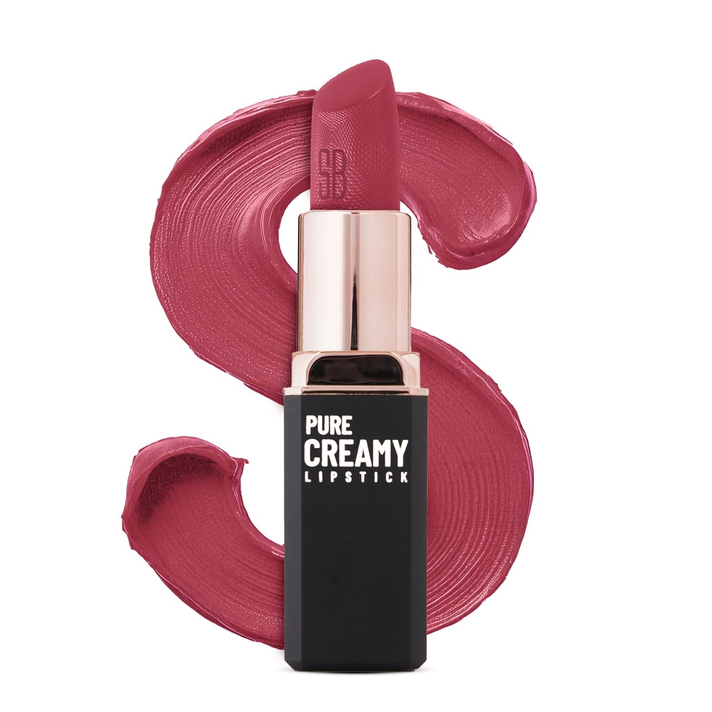 Swiss Beauty Pure Creamy Lipstick | Smooth Glide | Matte Finish | Rich Colour | With Vitamin E & Tea Tree Oil | Hydrating | All-Day Comfort | Shade- 06- Elegant Pink