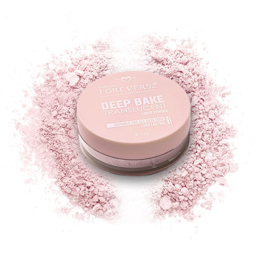 Daily Life Forever52 Deep Bake Translucent Matte Loose Powder For All Skin Type | Lightweight Makeup Setting Powder For Skin Type (Cherry Blossom-Pink, 7.5 G)