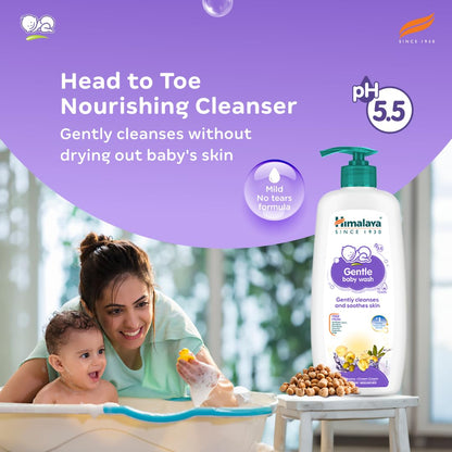 Himalaya Gentle Baby Wash 100ml | No tears formula |with chickpea and Green gram| Cleansing baby's gentle skin
