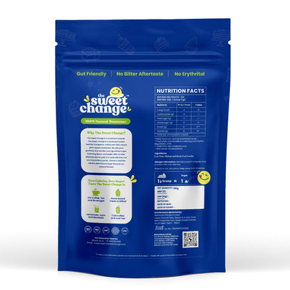 30% Monk Fruit | 4x Sweet | Monk Fruit Sweetener Without Erythritol with Allulose & Prebiotic Guar Fibre, Sugar Free Powder, Zero Calorie, Zero Glycemic Index, Suitable for Diabetes PCOS Keto, 100 g Pouch