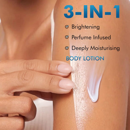 mCaffeine By The Blues Perfume Body Lotion 200ml | 5% Niacinamide & Glutathione for Brightening & Detan | Aquatic-Woody Fragrance | 72H Moisturization| Daily Use Summer Cream Bodylotion for Men & Women