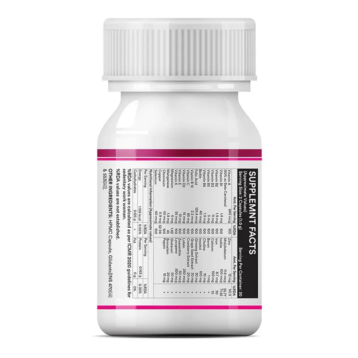 INLIFE Multivitamin for Women with Biotin, Vitamin D, Calcium, & Minerals for Energy, Hair, Skin, Nails, Bone - 60 Veg Capsules (Women)