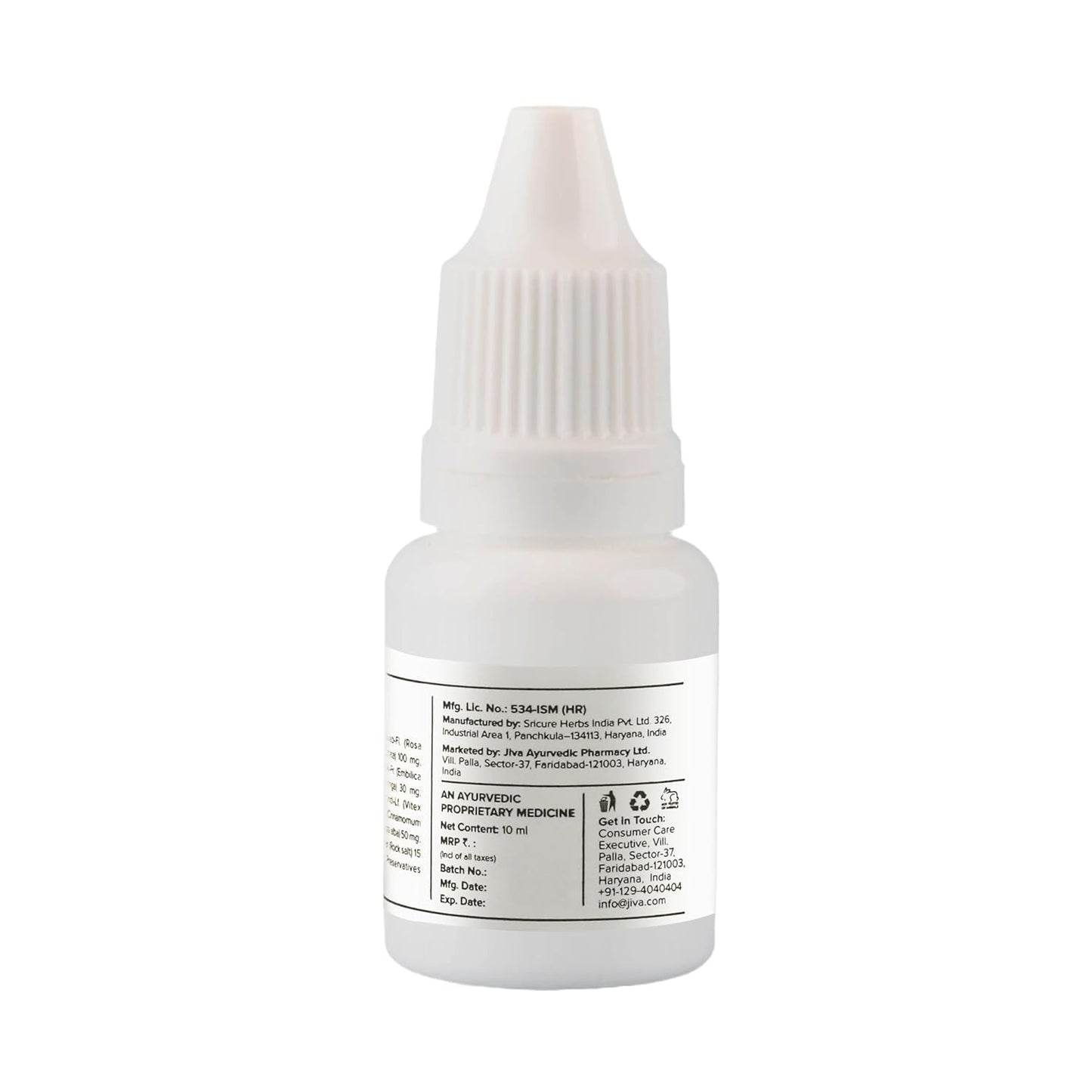 Jiva Ayunetra Eye Drops - 10ml | 100% Pure & Natural | Cleanses, Cools & Lubricates dry Eye's