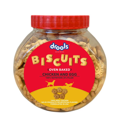 Drools All Life Stages Dog Treat Biscuits 400g Jar | Real Chicken Flavour | All Breed Formula | Promotes Lustrous Skin & Coat | Vitamins & Minerals | Reduces Tartar Build Up