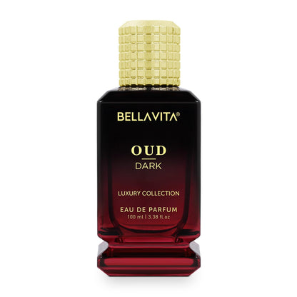Bellavita Oud Dark Eau de Parfum bottle on a white background