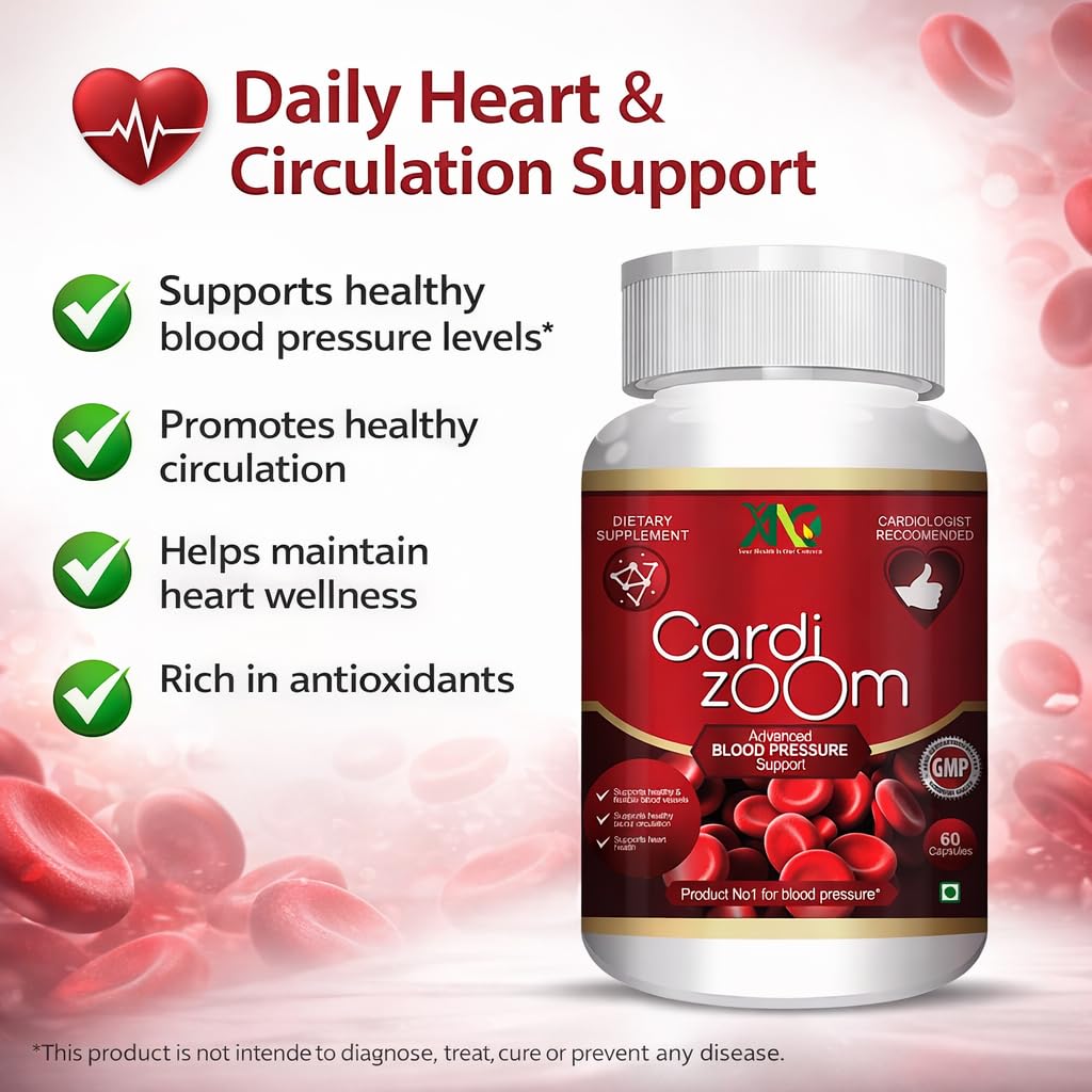 ANC Cardizoom with Arjuna Extract & Moringa Extract Heart Health Supplement Veg (60 Capsules) for Men & Women
