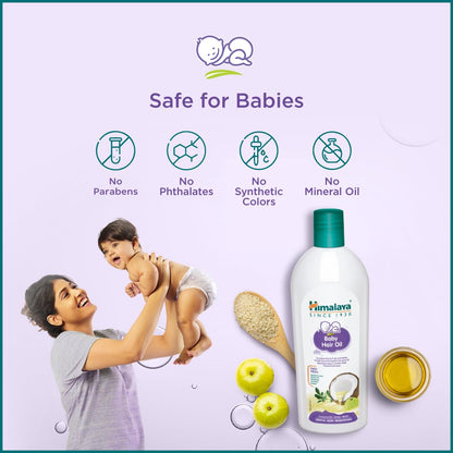 Himalaya Baby Hair Oil with Amla, Sesame & Coconut oil – 200ml | No.1 Doctor Prescribed