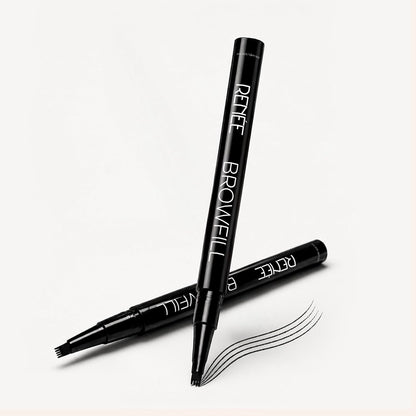 RENEE Browfill Eyebrow Pen - Black | Waterproof & Smudge-Proof | One Swipe Application | Micro Precision | Natural & Long-Lasting Finish | For Denser & Fuller Eyebrows | Easy to Use | Cruelty-Free