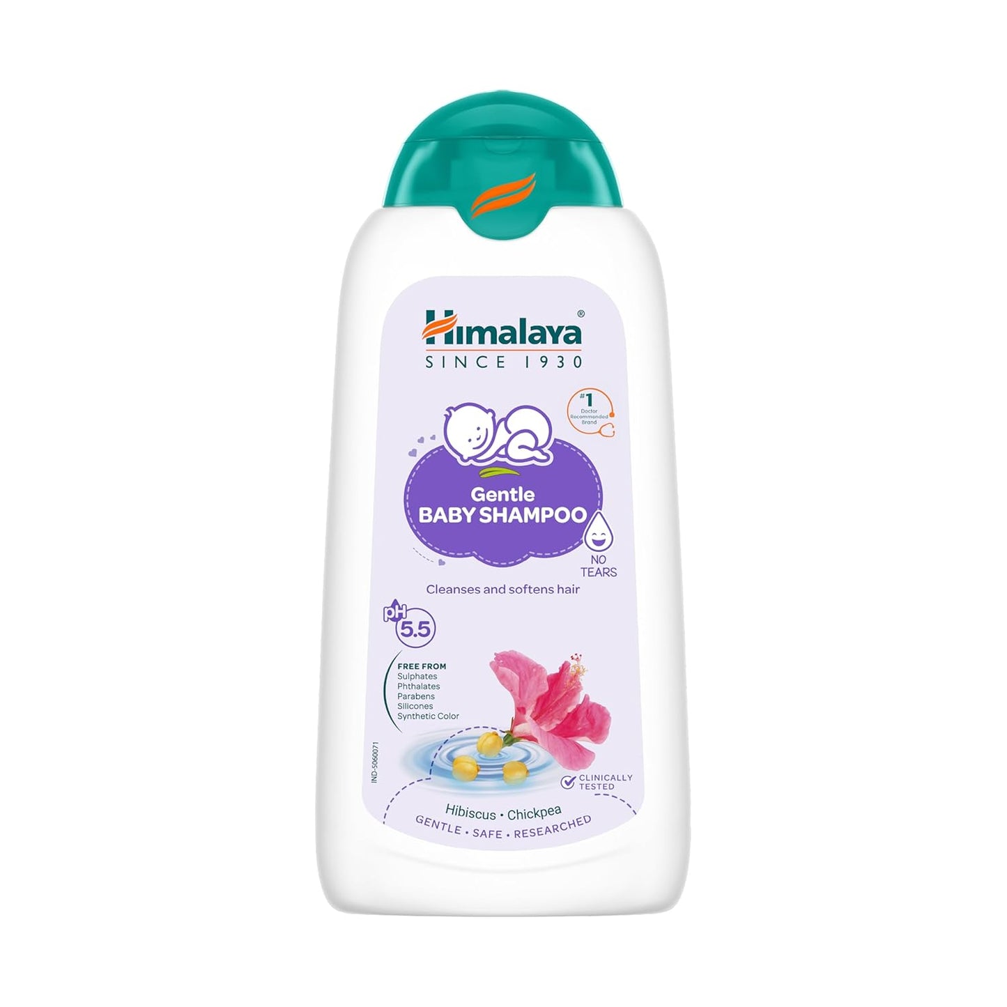 Himalaya Gentle Baby Shampoo with Hibiscus, Chickpea | No Tears | pH 5.5 | No.1 Doctor Recommended Brand | Cleanses, Softens & Nourishes hair | Safe for Newborns | Hypoallergenic