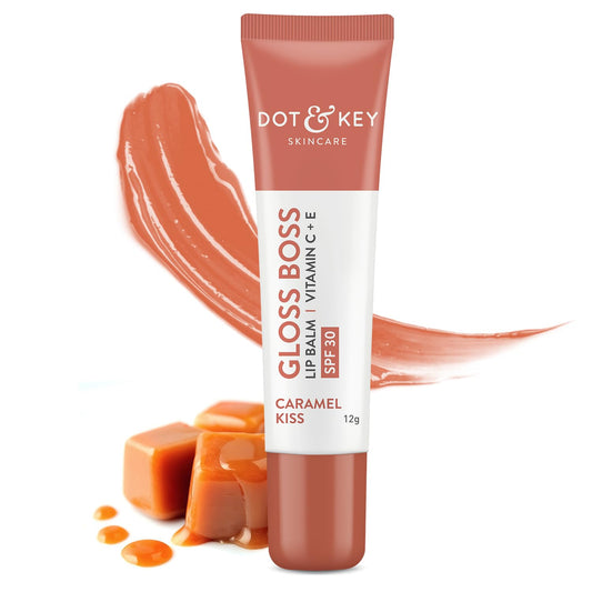 Zephivo DOT & KEY Dot&Key Salted Caramel Tinted Lip Balm(12Gm)|With Spf 30|Lightweight&Non Sticky|Lip Balm For Women For Soft Smooth&Sun Protected Lips|Fades Lip Pigmentation|Deeply Moisturizes Dry Lips
