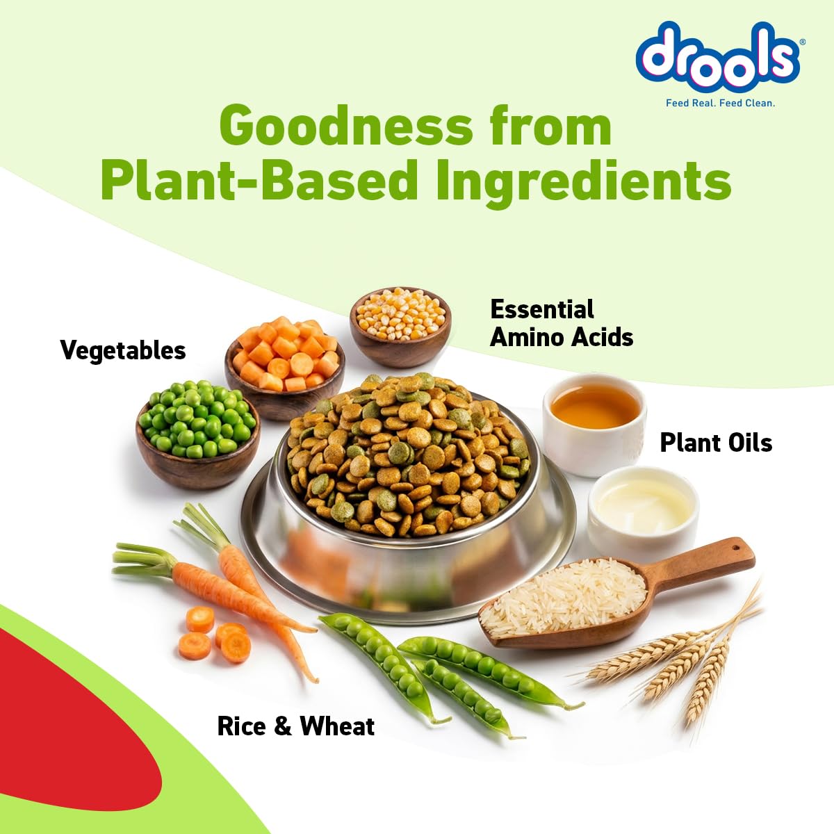 Drools Adult & Puppy Dry Dog Food 1.2 kg Pack | 100% Vegetable Flavour | All Lifestages | Better Digestibility | Strong Bone and Teeth Development | Boosted Immunity