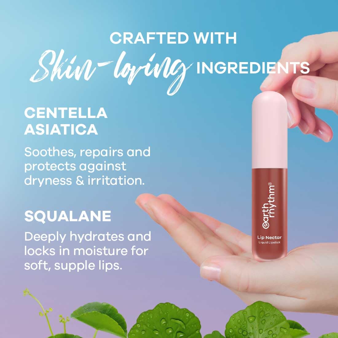 Earth Rhythm Lip Nectar Matte Liquid Lipstick, Weightless, Never Drying, No Mineral Oil 5g - Cherry