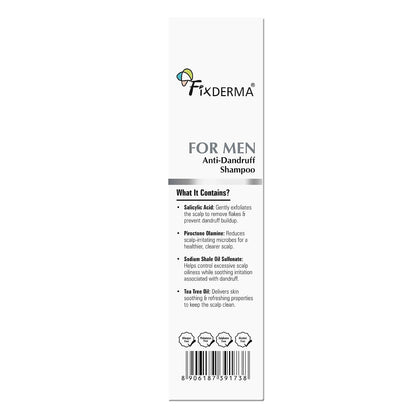 Fixderma Anti Dandruff Shampoo with Salicylic Acid for Men | Itchy Scalp Shampoo- 100 ml