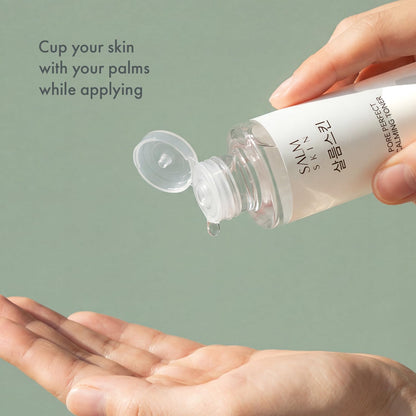 Salm Skin Pore Perfect Calming Toner (100ml) | Korean Toner for Hydration & Tightening Open Pores | Moisturises Skin & Restores Skin's Natural Balance