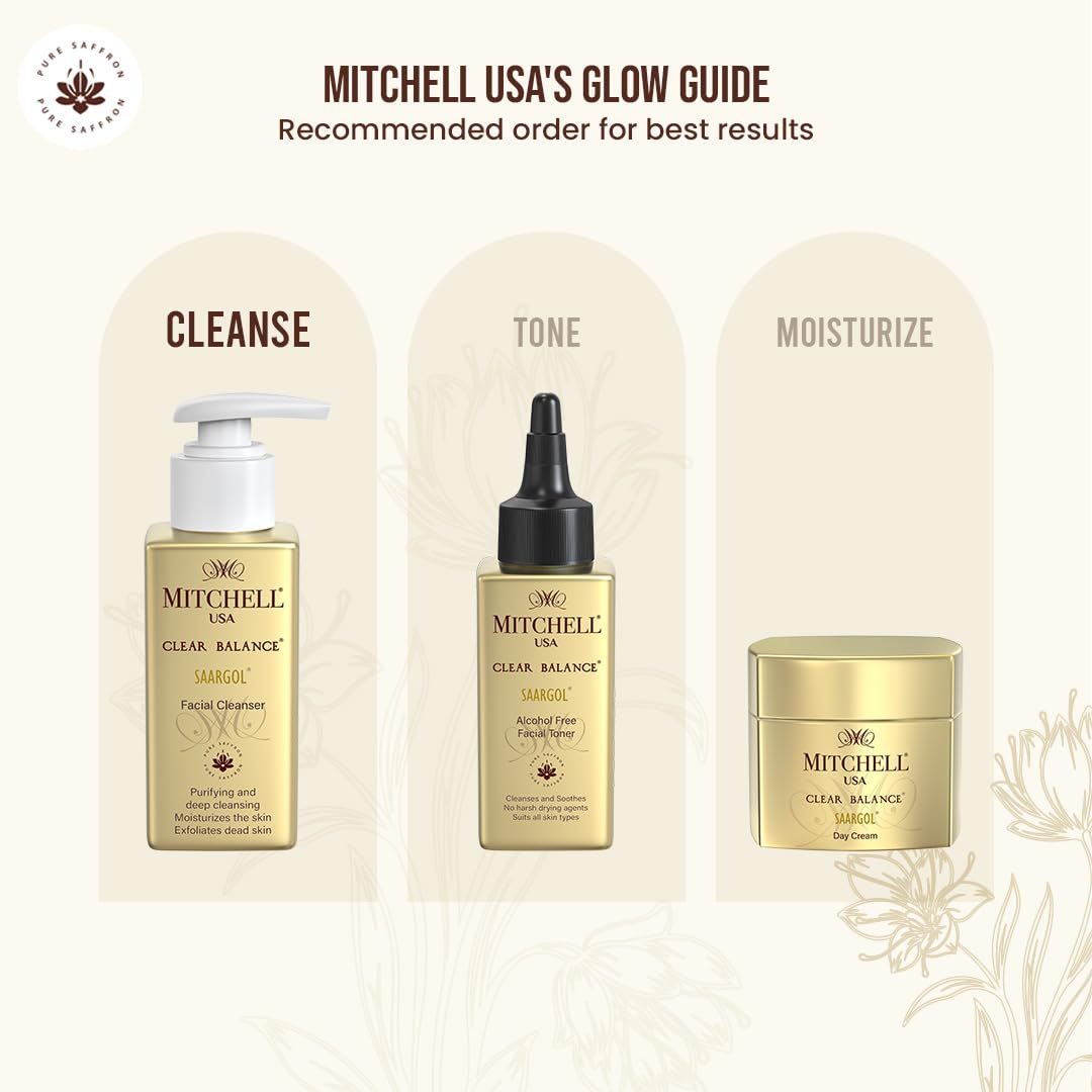 Clear balance Saargol Facial Cleanser|Enriched With Saffron,Vitamin C&E To Help Exfoliate,Moisturize,And Brighten Your Skin,For A Balanced,And Radiant Complexion|Men And Women|All Skin Types|100 Ml