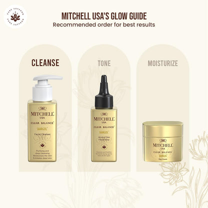 Clear balance Saargol Facial Cleanser|Enriched With Saffron,Vitamin C&E To Help Exfoliate,Moisturize,And Brighten Your Skin,For A Balanced,And Radiant Complexion|Men And Women|All Skin Types|100 Ml