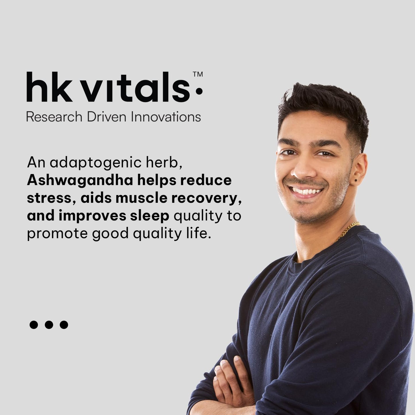 HealthKart hk vitals Ashwagandha Extract 500mg (60 Tablets) | Improves Muscles Strength | Energy and Immunity Booster