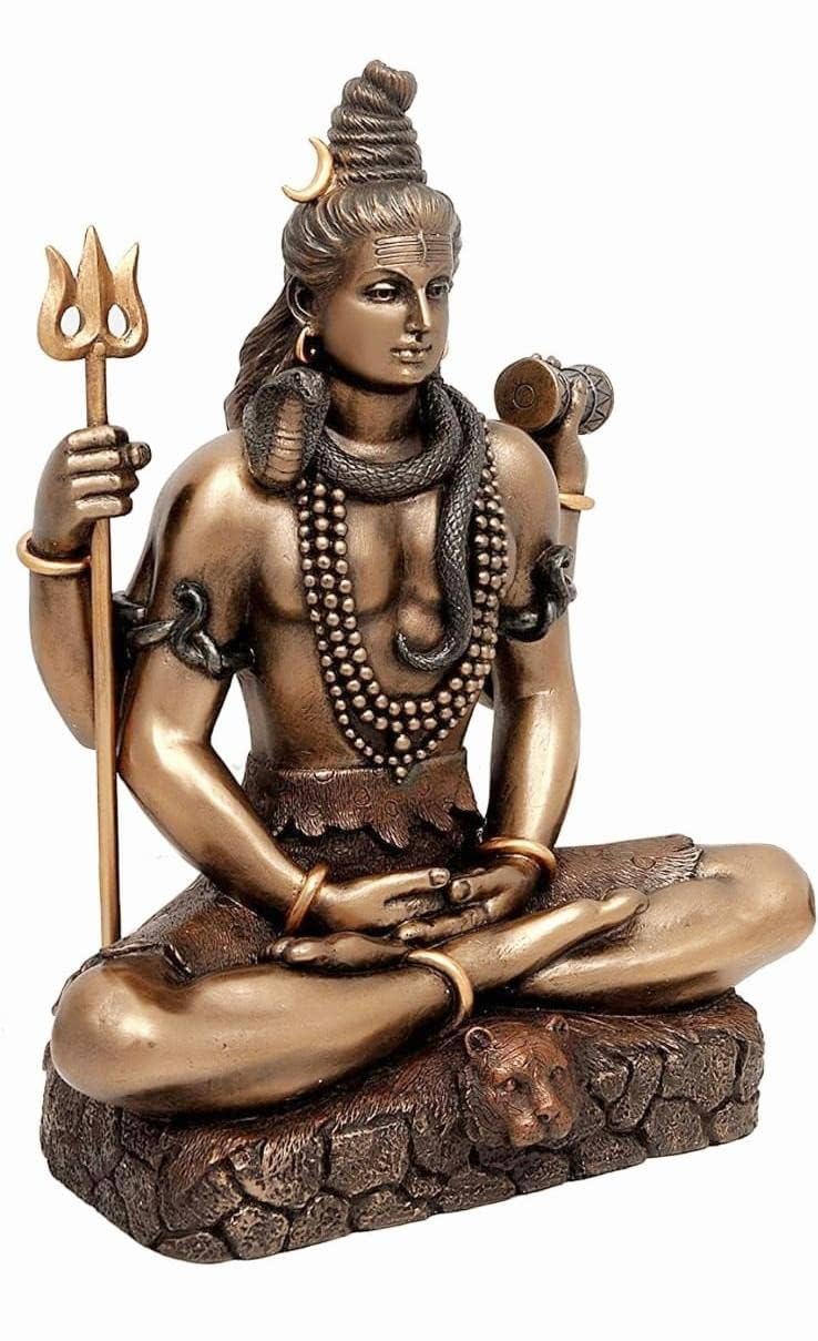 Antique Shiva Matte Finish Decorative Idol – Unique Design for Desk, Car, and Home Décor | Statue Figurine Gift for Office Desk, Puja Room, and Gifting Purposes