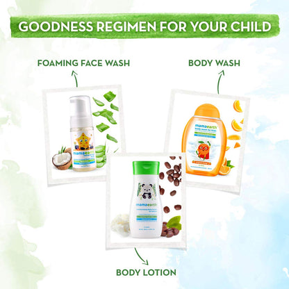 Mamaearth Original Orange Body Wash For Kids - 300 ml | Infused with Orange Extract and Oat Protein, Gently Cleanses Skin, Dermatologically Tested, SLS/SLES and Paraben Free
