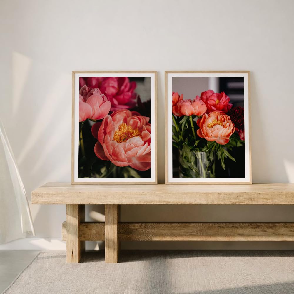 Set of 2 wall art paintings for living room & wall painting for bedroom wall decor - (10x13 Inch framed poster, Paintings for home decor)