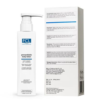 FCL Pre+Probiotic Body Lotion,W/Probiotic, Restores The Skin Barrier, Suitable For Eczema & Itch-Prone Skin, 200ml