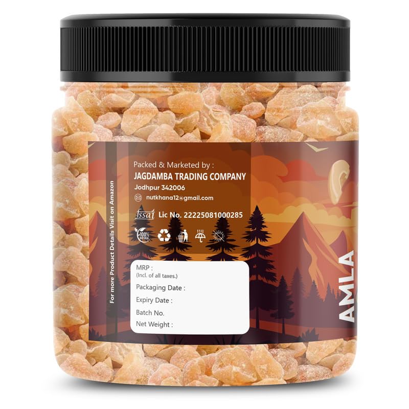 Nut khana Organic Dried Amla Candy | Sweet & Tangy Indian Gooseberry Dry Fruit Mouth Freshener | Healthy Digestive Snack | No Added Sugar