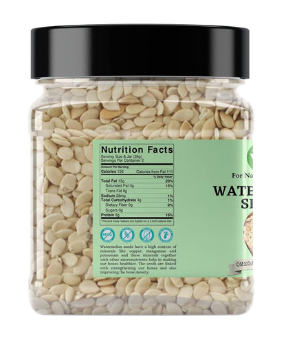 Go Vegan Watermelon Seeds for Eating - 250g | Tarbuj Magaj, Magaz Without Shell [Jar Pack]