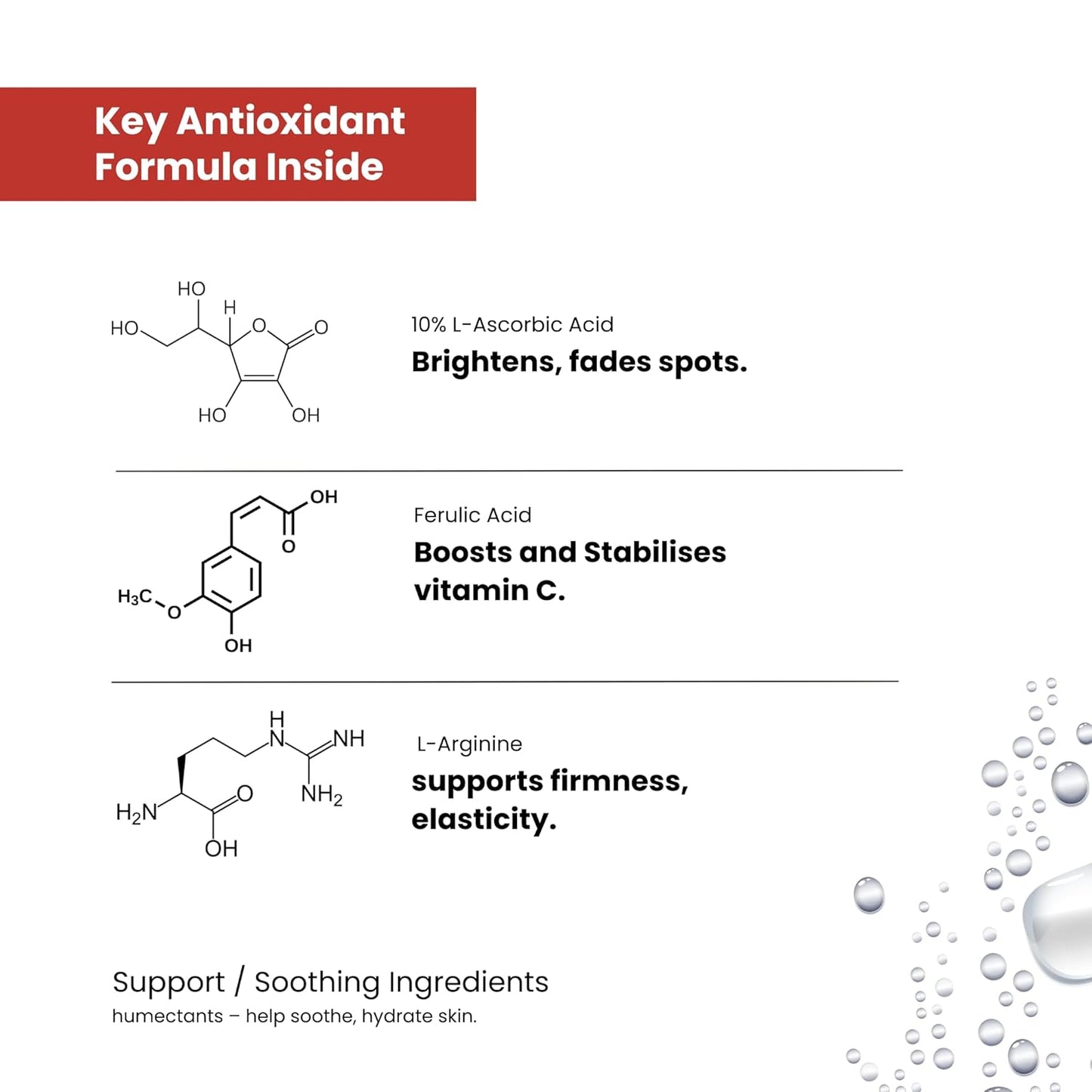 The True Therapy Vitamin C Serum for Glowing Skin, Skin Brightening Serum for Face with 10% L-Ascorbic Acid Face Serum, Fragrance Free – 30 ml