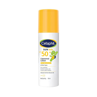 Cetaphil Sun Kids Liposomal Lotion SPF 50+ 150 ml– Very High Protection Broad-Spectrum UVA/UVB Sunscreen for Kids - Water-Resistant, Hypoallergenic & Fragrance-Free - Liposomal Hydrating Lotion for Sensitive Skin