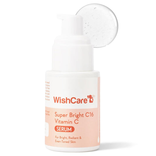 WishCare Super Bright C16 Vitamin C Serum bottle on a white background