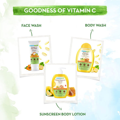 Mamaearth Vitamin C Sunscreen Body Lotion For All Skin Type SPF 30 With Vitamin C & Honey For Radiant Skin -300 Ml