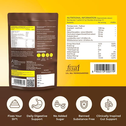 Fast&Up Daily Fiber Isabgol Powder | Psyllium Husk | Fiber Supplement Powder | Constipation Relief | Digestion and Gut Health | Lime & Lemon Flavour | 15 Servings