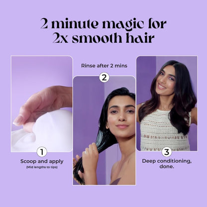 Love Beauty & Planet Argan Oil & Lavender Magic Mask for Smooth Frizz Free Hair|No Sulfates,No Paraben|200ml